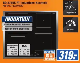 Expert Technomarkt Bauknecht BQ 2760S FT Induktions Kochfeld Angebot