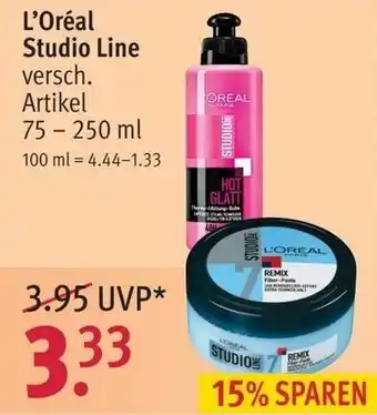 Rossmann L'oréal Studio Line 75-250ml Angebot