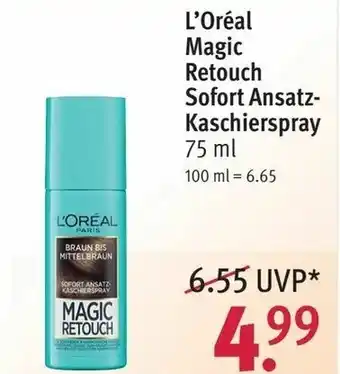 Rossmann L'oréal Magic Retouch Sofort Ansatz Kaschierspray 75ml Angebot