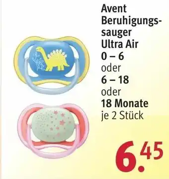 Rossmann Avent Beruhigungssauger Ultra Air 0-6 oder 6-18 oder 18 Monate Angebot