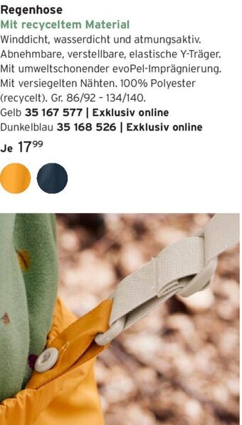 Tchibo Regenhose Angebot