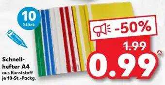 Kaufland Schnellhefter A4, 10 St. Packg. Angebot