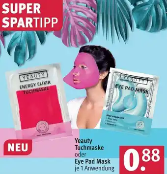 Rossmann Yeauty Tuchmaske oder Eye Pad Mask Angebot