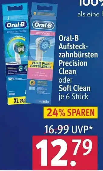 Rossmann Oral-B Aufsteckzahnbürsten Precision Clean oder Soft Clean Angebot