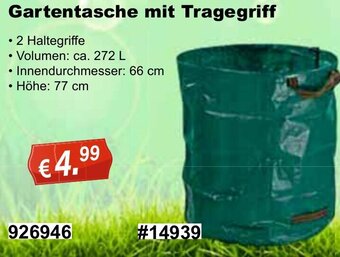 Stabilo Fachmarkt Gartentasche mit Tragegriff Angebot