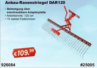 Stabilo Fachmarkt Anbau Rasenstriegel DAR120 Angebot