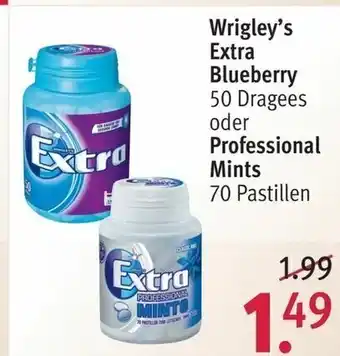 Rossmann Wrigley's Extra Blueberry oder Professional Mints Angebot