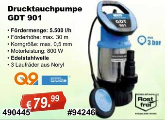 Stabilo Fachmarkt Güde Drucktauchpumpe GDT 901 Angebot
