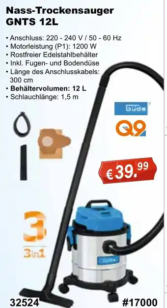 Stabilo Fachmarkt Güde Nass Trockensauger GNTS 12L Angebot