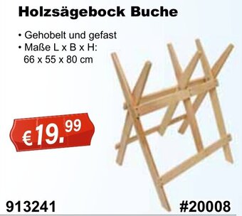Stabilo Fachmarkt Holzsägebock Buche Angebot