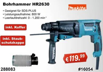 Stabilo Fachmarkt Makita Bohrhammer HR2630 Angebot