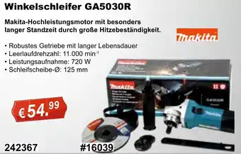 Stabilo Fachmarkt Makita Winkelschleifer GA5030R Angebot