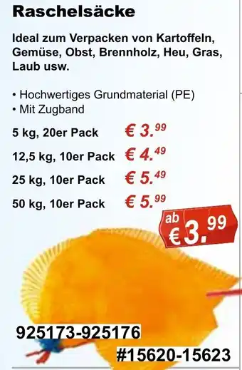 Stabilo Fachmarkt Raschelsäcke Angebot