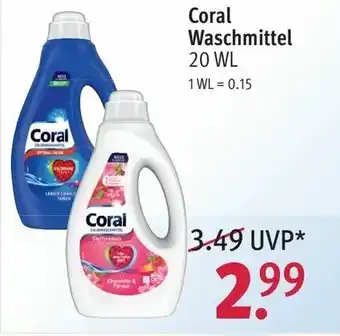 Rossmann Coral Waschmittel 20WL Angebot