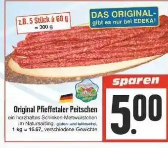 Edeka Original pfieffetaler peitschen Angebot