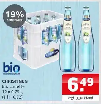 Getränke Quelle Bio Christinen Bio Limette 12 x 0,75L Angebot