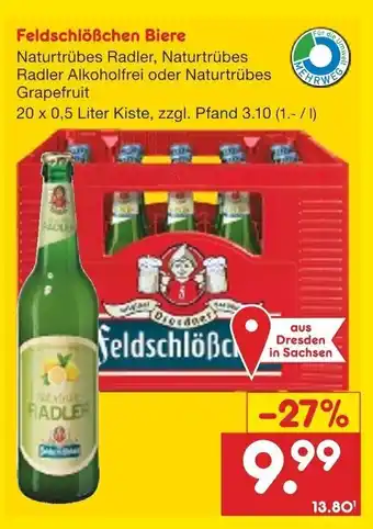 Netto Getränke Discount Feldschlößchen Biere 20x0,5 Liter Kiste Angebot