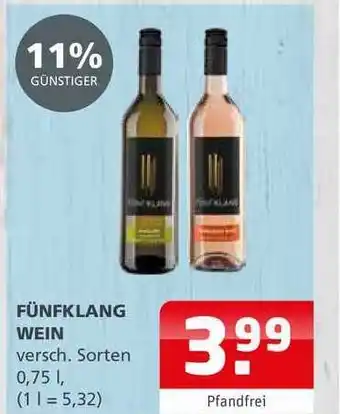 Getränke Quelle Fünfklang Wein 0,75L Angebot