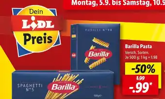 Lidl Barilla pasta Angebot