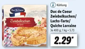 Lidl Duc de coeur zwiebelkuchen/lachs-tarte/quiche lorraine Angebot