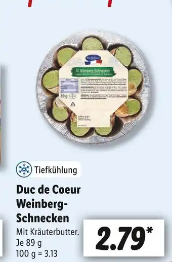 Lidl Duc de coeur weinberg-schnecken Angebot