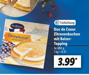 Lidl Duc de coeur zitronenkuchen mit baiser-topping Angebot