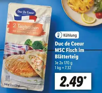 Lidl Duc de coeur msc fisch im blätterteig Angebot