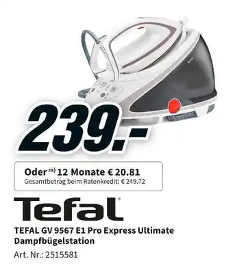 MediaMarkt Tefal dampfbügelstation Angebot