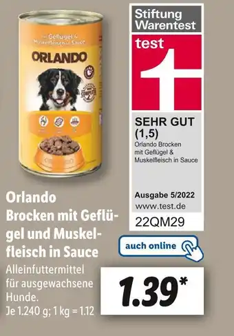 Lidl Orlando brocken mit geflügel & muskelfleisch in sauce Angebot