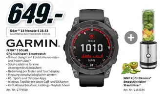 MediaMarkt Garmin gps-multisport-smartwatch 7 solar Angebot