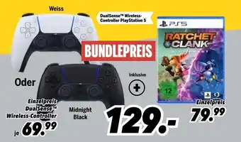 MEDIMAX Dual Sense Wireless Controller oder Raychet Clank Angebot