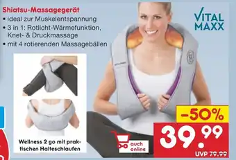 Netto Getränke Discount Vitalmaxx Shiatsu Massagegerät Angebot