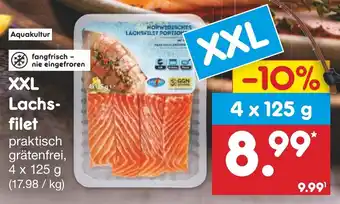 Netto Getränke Discount XXL Lachsfilet 4 x 125 g Angebot