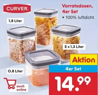 Netto Getränke Discount Curver Vorratsdosen 4er Set Angebot