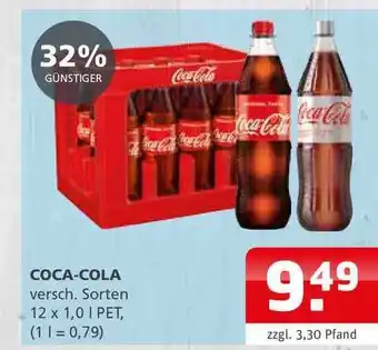 Getränke Quelle Coca-cola 12 x 1,0L Angebot