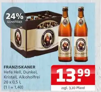 Getränke Quelle Franziskaner 20 x 0,5L Angebot