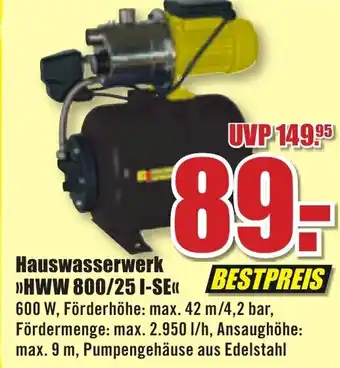 B1 Discount Baumarkt Hauswasserwerk HWW 800/25 I-SE Angebot