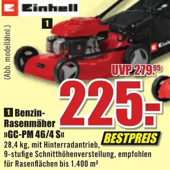 B1 Discount Baumarkt Benzin Rasenmäher GC-PM 46/4 S Angebot