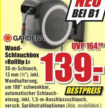 B1 Discount Baumarkt Gardena Wand Schlauchbox RollUp L Angebot