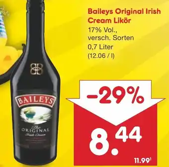 Netto Getränke Discount Baileys Original Irish Cream Likör 0,7 Likör Angebot