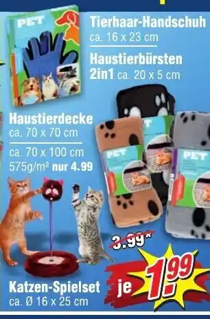 Wiglo Wunderland Tierhaar Handschuh, Haustierbürsten 2in1, Haustierdecke oder Katzen Spielset Angebot