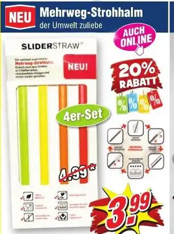 Wiglo Wunderland Mehrweg Strohhalm Angebot