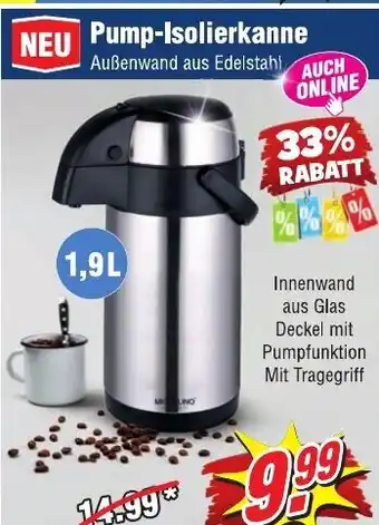 Wiglo Wunderland Pump Isolierkanne Angebot