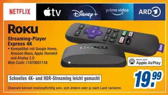 expert Octomedia Roku Streaming-Player Express 4K Angebot