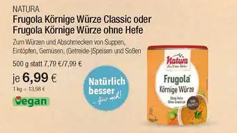 Vitalia Natura frugola körnige würze classic oder frugola körnige würze ohne hefe vegan Angebot