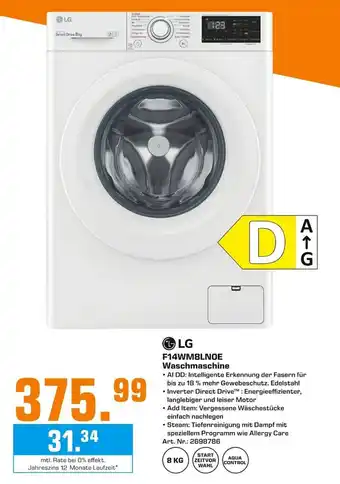 Saturn LG F14WM8LNOE Waschmaschine Angebot