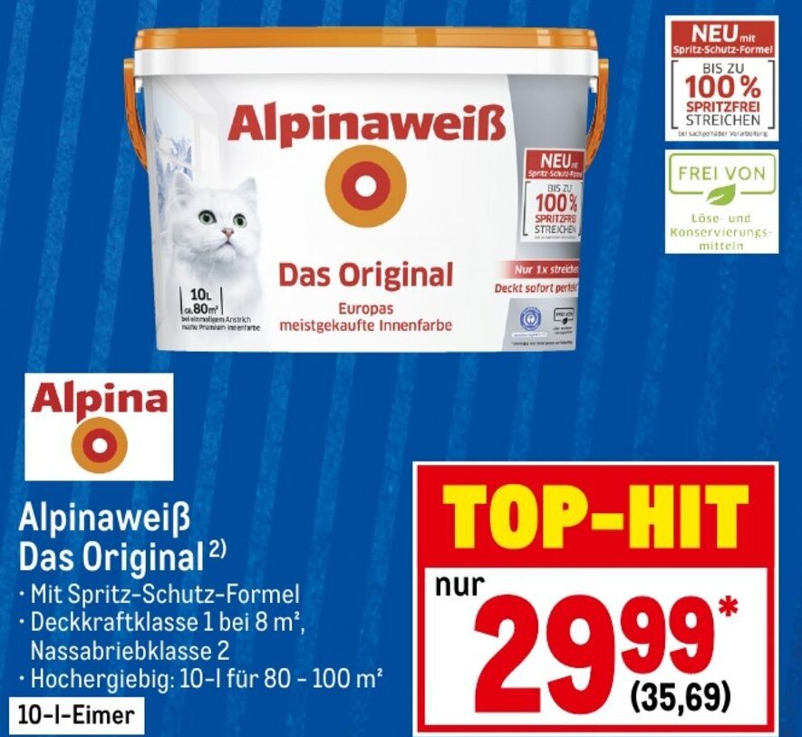 Alpina Weiss Original 10 L Angebot