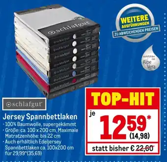 METRO Schlafgut Jersey Spannbettlaken Angebot