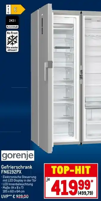 METRO Gorenje Gefrierschrank FN6192PX Angebot