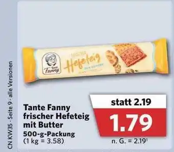 Combi Tante fanny frischer hefeteig mit butter Angebot